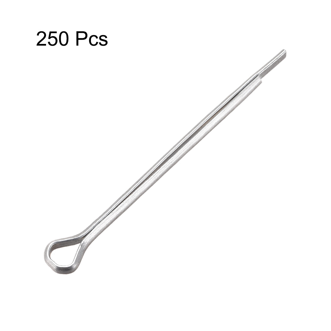 Harfington Split Cotter Pin -  Carbon Steel 2-Prongs Silver Tone 250Pcs