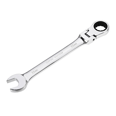 Harfington Flex-Head Ratcheting Combination Wrench Metric 72 Teeth 12 Point Ratchet Box Ended Spanner Tools, Cr-V