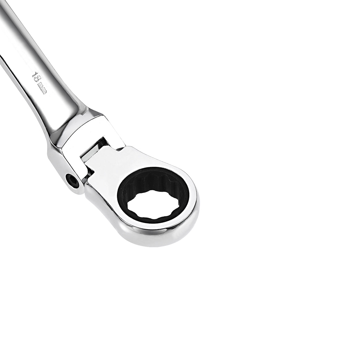 Harfington Flex-Head Ratcheting Combination Wrench Metric 72 Teeth 12 Point Ratchet Box Ended Spanner Tools, Cr-V