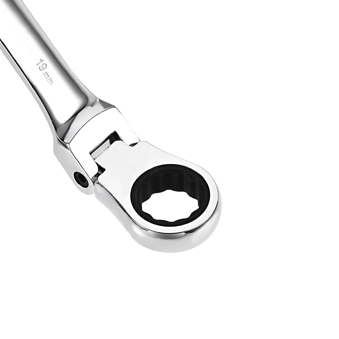 Harfington Flex-Head Ratcheting Combination Wrench Metric 72 Teeth 12 Point Ratchet Box Ended Spanner Tools, Cr-V