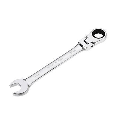 Harfington Flex-Head Ratcheting Combination Wrench Metric 72 Teeth 12 Point Ratchet Box Ended Spanner Tools, Cr-V