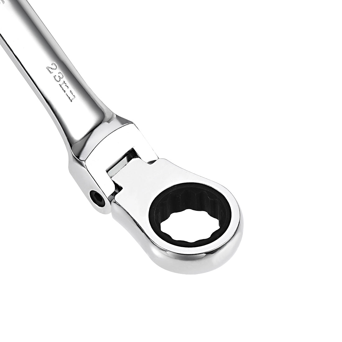 Harfington Flex-Head Ratcheting Combination Wrench Metric 72 Teeth 12 Point Ratchet Box Ended Spanner Tools, Cr-V