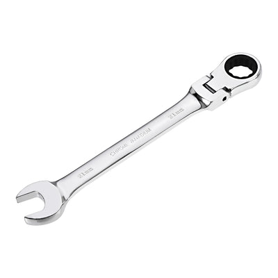 Harfington Flex-Head Ratcheting Combination Wrench Metric 72 Teeth 12 Point Ratchet Box Ended Spanner Tools, Cr-V