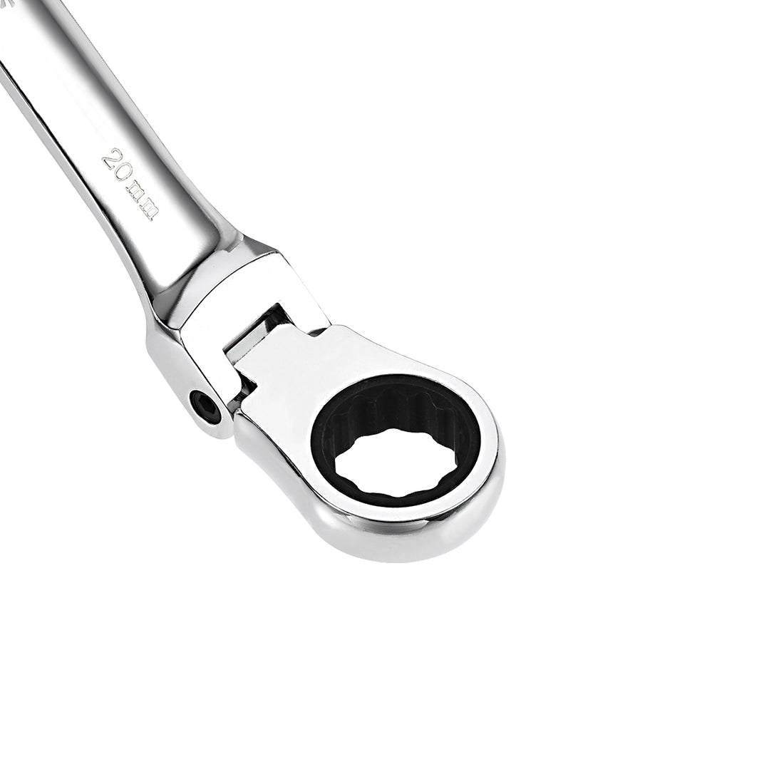 Harfington Flex-Head Ratcheting Combination Wrench Metric 72 Teeth 12 Point Ratchet Box Ended Spanner Tools, Cr-V