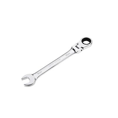 Harfington Flex-Head Ratcheting Combination Wrench Metric 72 Teeth 12 Point Ratchet Box Ended Spanner Tools, Cr-V
