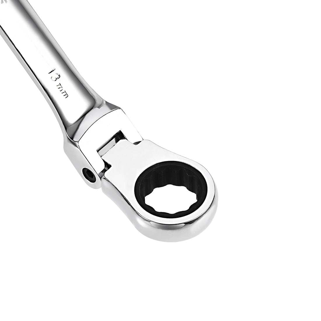 Harfington Flex-Head Ratcheting Combination Wrench Metric 72 Teeth 12 Point Ratchet Box Ended Spanner Tools, Cr-V