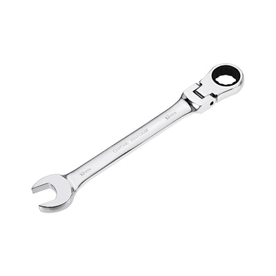 Harfington Flex-Head Ratcheting Combination Wrench Metric 72 Teeth 12 Point Ratchet Box Ended Spanner Tools, Cr-V