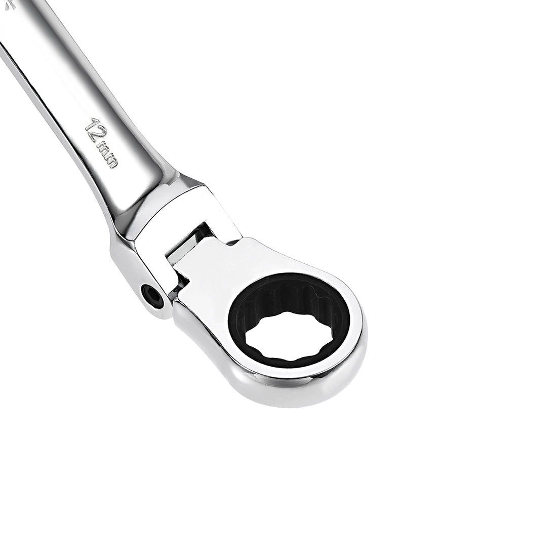 Harfington Flex-Head Ratcheting Combination Wrench Metric 72 Teeth 12 Point Ratchet Box Ended Spanner Tools, Cr-V