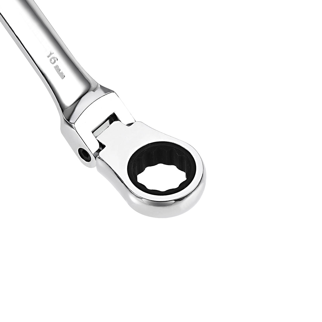 Harfington Flex-Head Ratcheting Combination Wrench Metric 72 Teeth 12 Point Ratchet Box Ended Spanner Tools, Cr-V