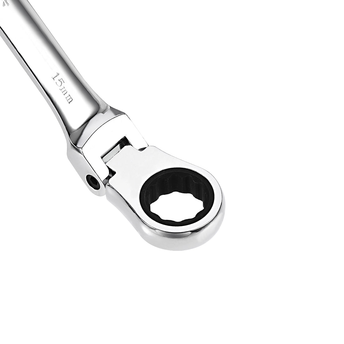 Harfington Flex-Head Ratcheting Combination Wrench Metric 72 Teeth 12 Point Ratchet Box Ended Spanner Tools, Cr-V