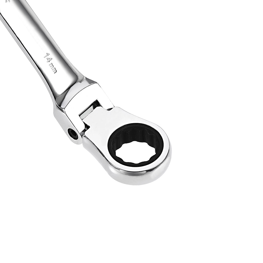 Harfington Flex-Head Ratcheting Combination Wrench Metric 72 Teeth 12 Point Ratchet Box Ended Spanner Tools, Cr-V