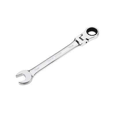 Harfington Flex-Head Ratcheting Combination Wrench Metric 72 Teeth 12 Point Ratchet Box Ended Spanner Tools, Cr-V
