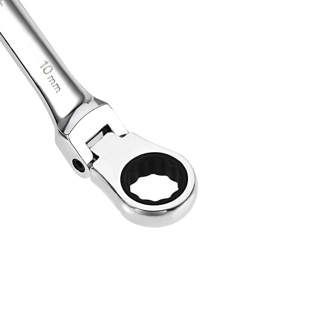 Harfington Flex-Head Ratcheting Combination Wrench Metric 72 Teeth 12 Point Ratchet Box Ended Spanner Tool, Cr-V