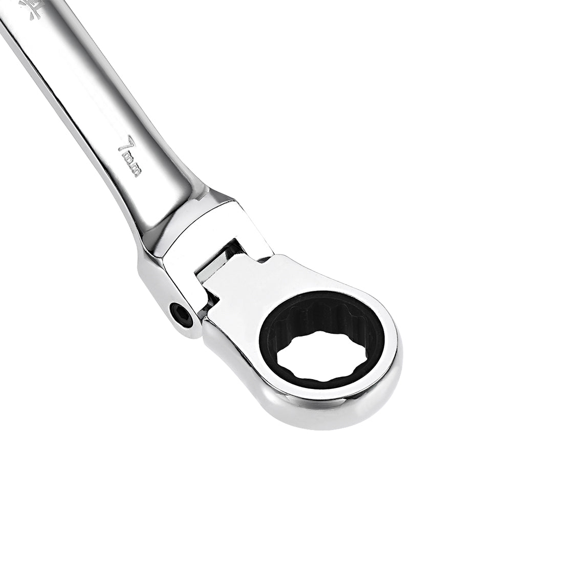 Harfington Flex-Head Ratcheting Combination Wrench Metric 72 Teeth 12 Point Ratchet Box Ended Spanner Tools, Cr-V