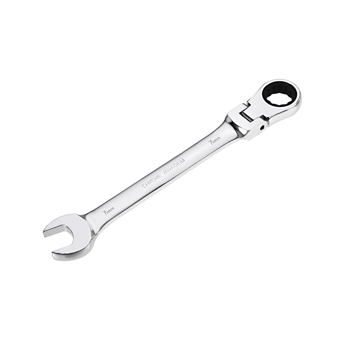 Harfington Flex-Head Ratcheting Combination Wrench Metric 72 Teeth 12 Point Ratchet Box Ended Spanner Tools, Cr-V