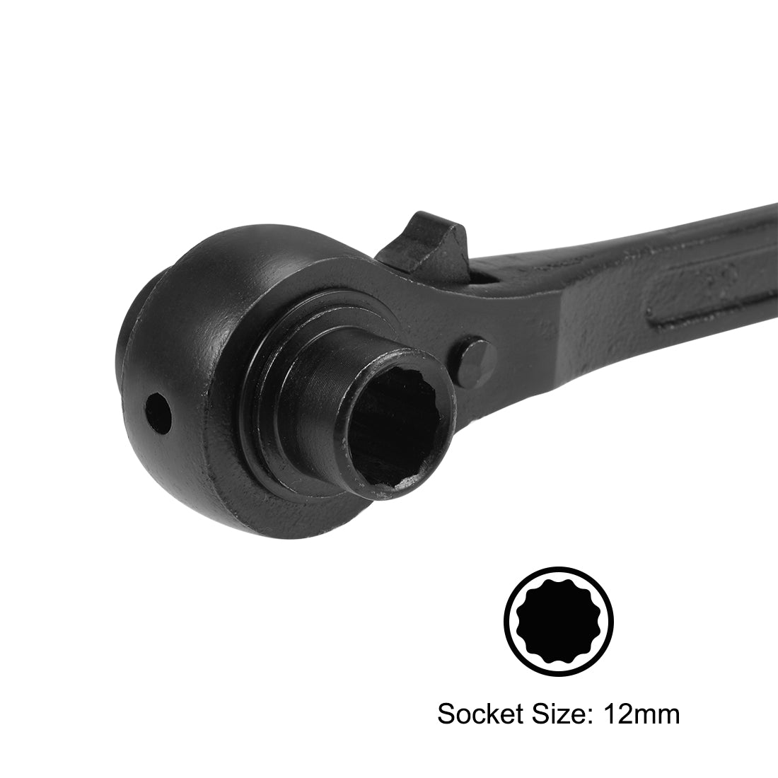 Harfington 12 Point Dual Socket Ratchet Wrench, Ratcheting Scaffold Spanner