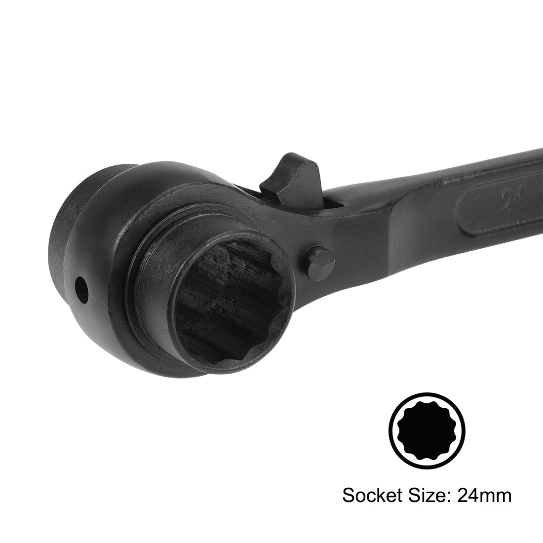 Harfington 12 Point Dual Socket Ratchet Wrench, Ratcheting Scaffold Spanner