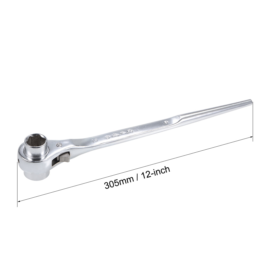 Harfington 6 Point Dual Socket Ratchet Wrench, Ratcheting Scaffold Spanner