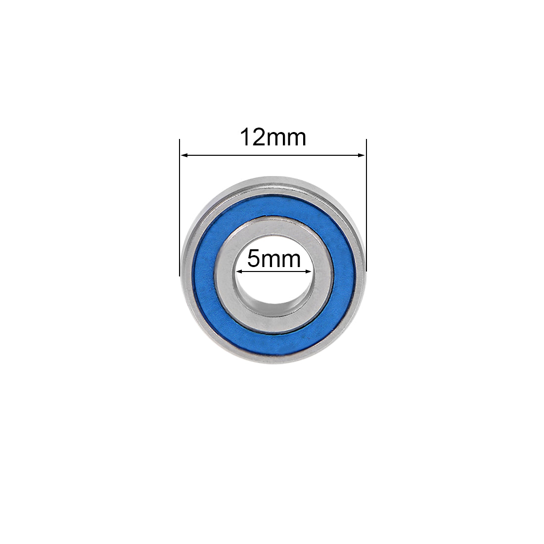 Harfington Miniature Deep Groove Ball Bearings Double Seal Chrome Steel Blue Cover