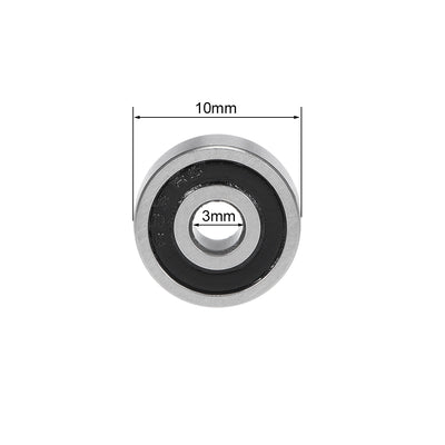Harfington Deep Groove Ball Bearings Double Sealed Chrome Steel ABEC3 Bearing