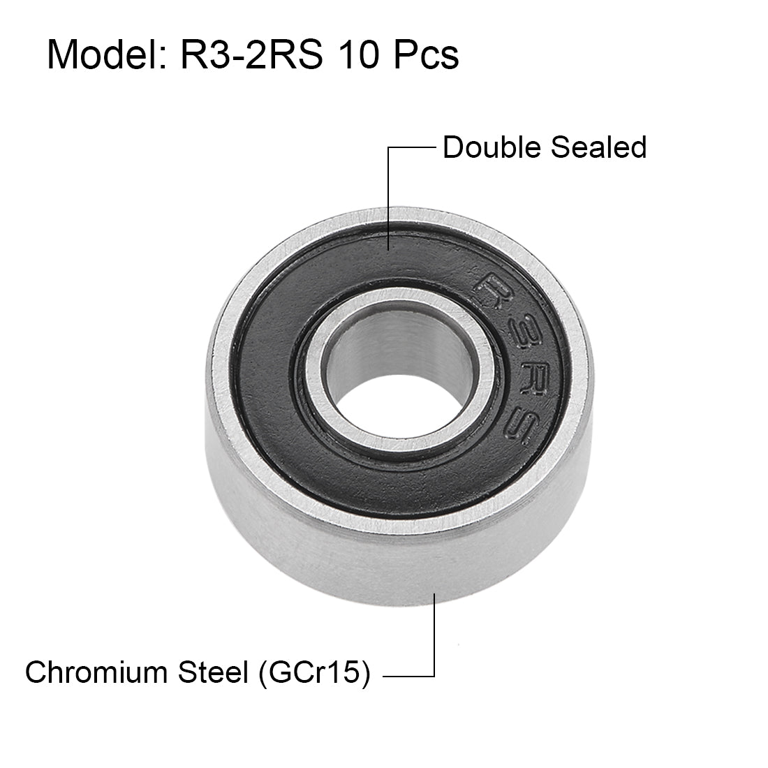 uxcell Uxcell Deep Groove Ball Bearings Inch Double Sealed Chrome Steel ABEC3