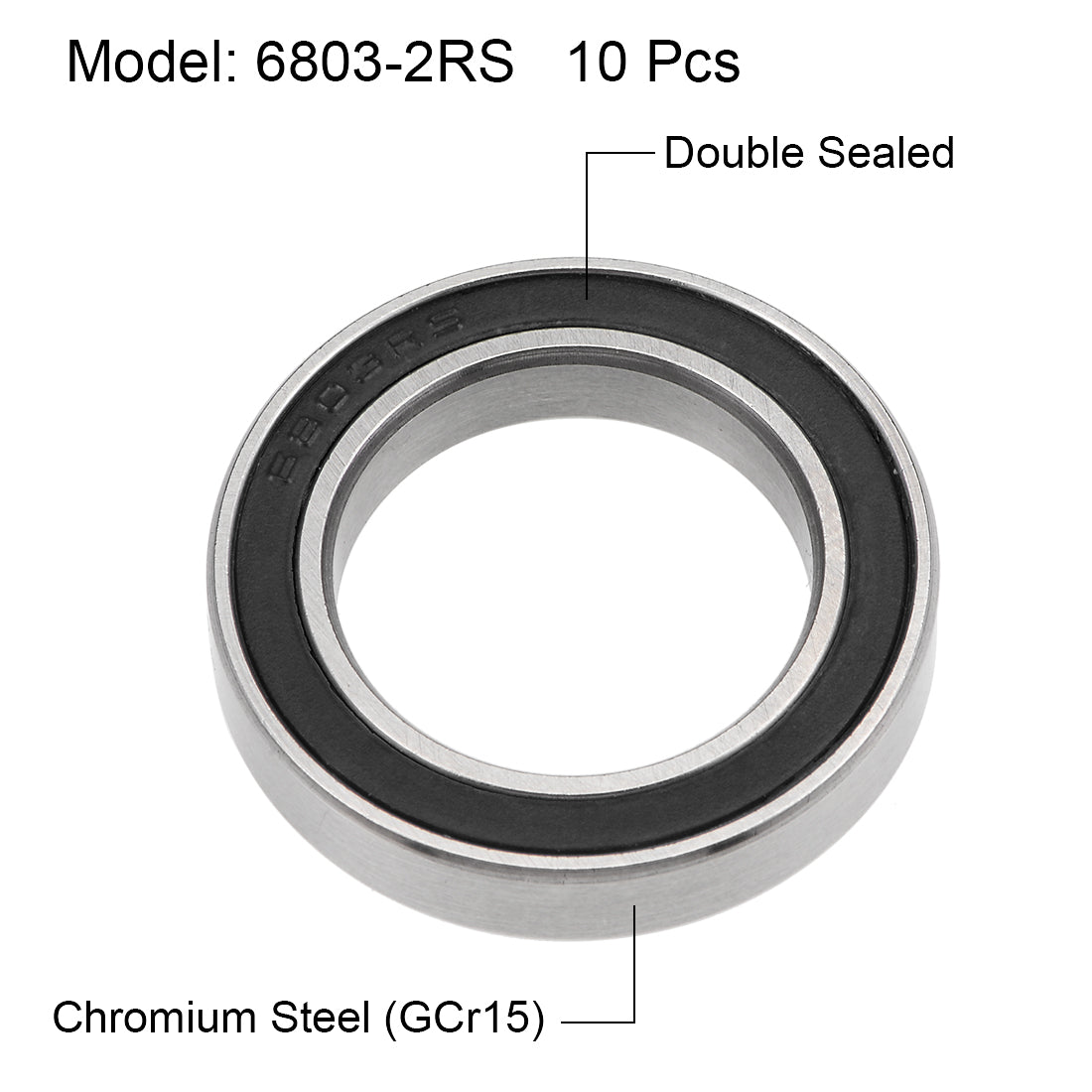 Harfington Deep Groove Ball Bearings Thin Section Double Sealed Chrome Steel ABEC3