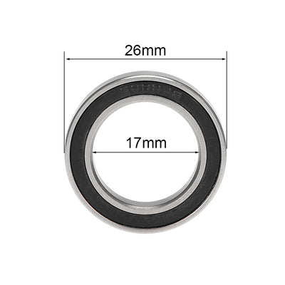 Harfington Deep Groove Ball Bearings Thin Section Double Sealed Chrome Steel ABEC3