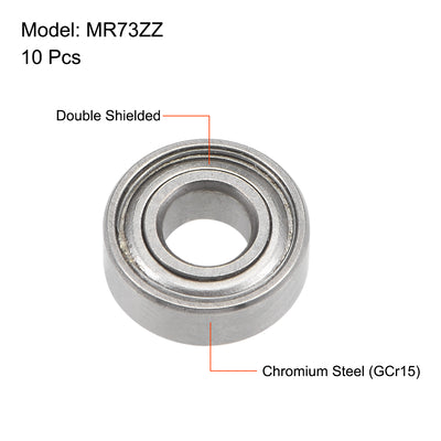 Harfington Miniature Deep Groove Ball Bearings Double Shielded Chrome Steel