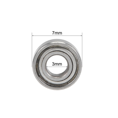 Harfington Miniature Deep Groove Ball Bearings Double Shielded Chrome Steel