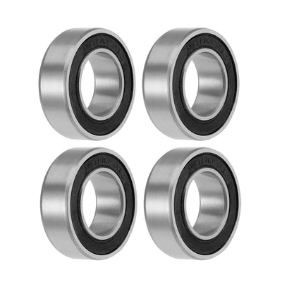 Harfington 173110-2RS Ball Bearings 17x31x10mm Double Sealed Chrome Steel P0 4pcs