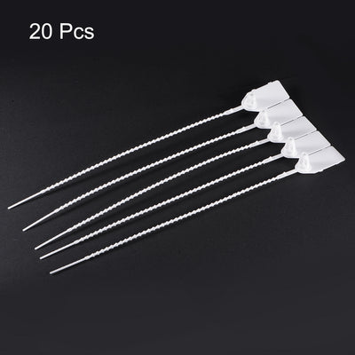 Harfington Plastic Zip Ties Pull-Tight Seals Anti-Tamper for Container Luggage, Pack of 20