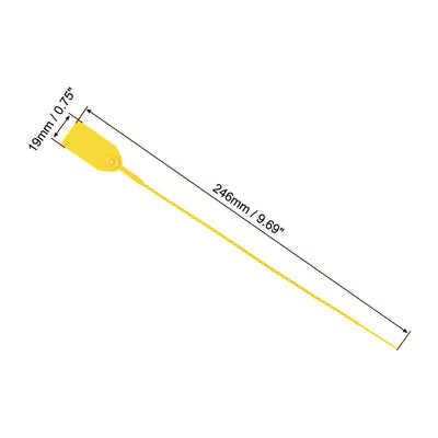 Harfington Plastic Zip Ties Pull-Tight Seals Anti-Tamper for Container Luggage, Pack of 50