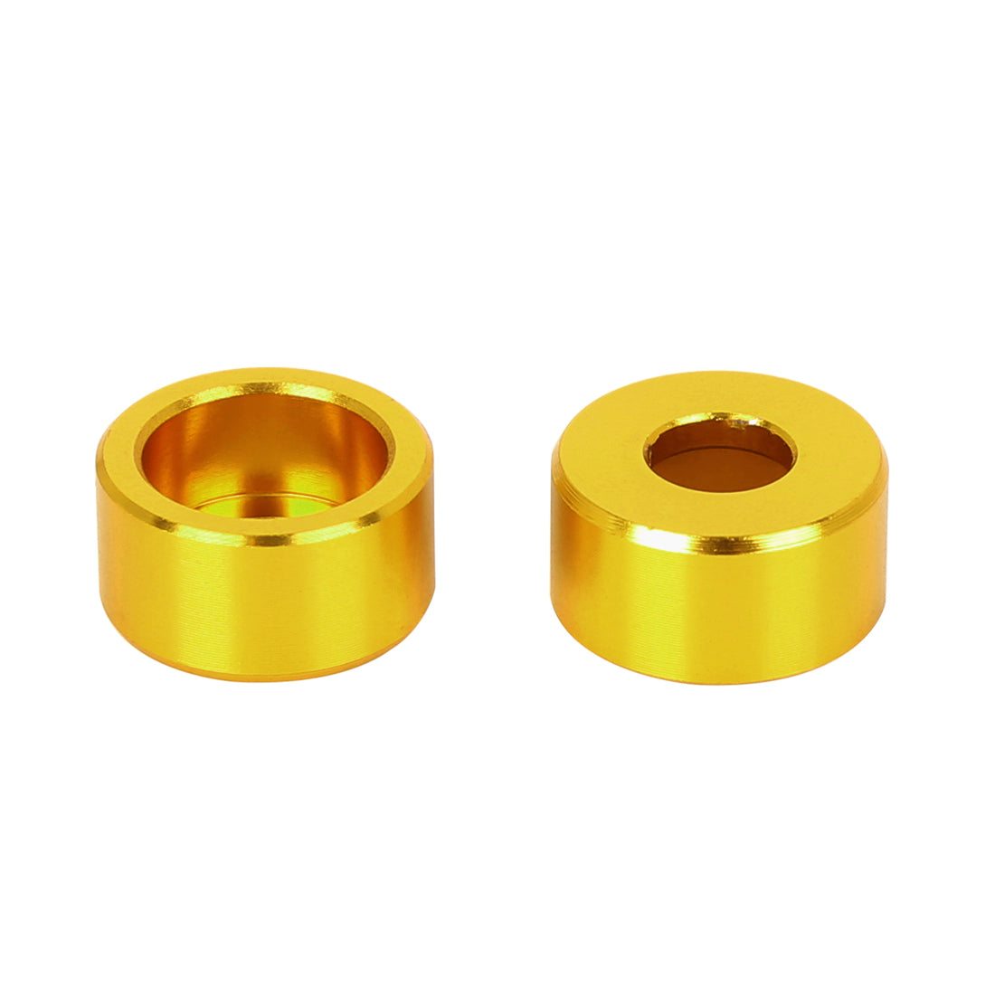 Harfington 4pcs 6mm Racing Car Aluminum Alloy Cup Washers Bolt Kit Gold Tone Universal