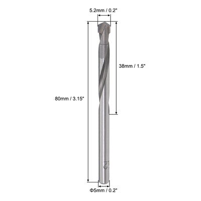 Harfington Cemented Carbide Round Shank U-flutes Twist Drill Bit