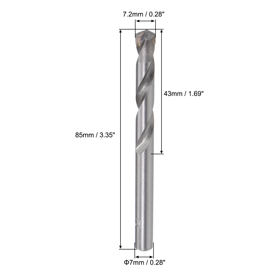 Harfington Cemented Carbide Round Shank U-flutes Twist Drill Bit