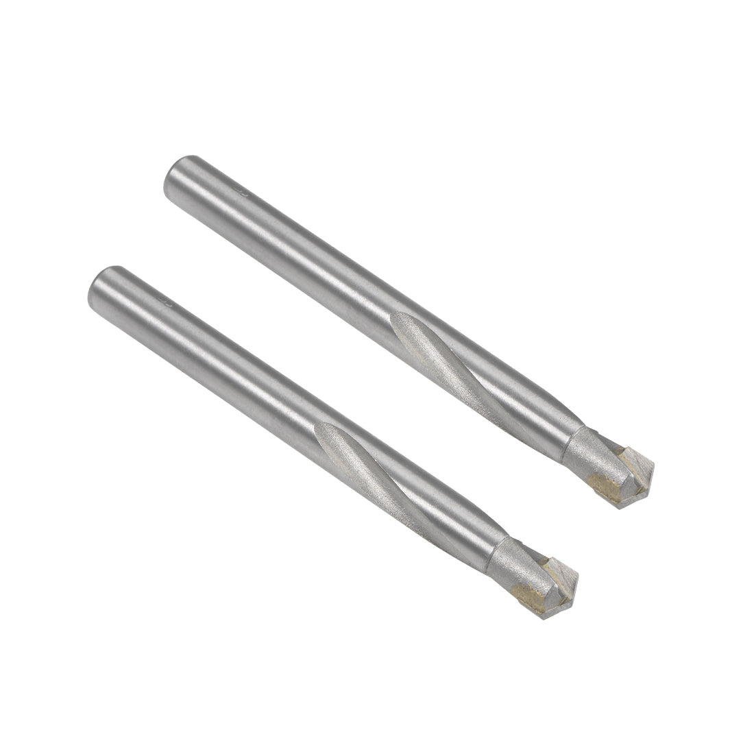 Harfington Carbide Round Shank U-flutes Twist Drill Bit 2pcs