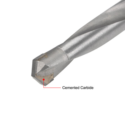 Harfington Carbide Round Shank U-flutes Twist Drill Bit 2pcs