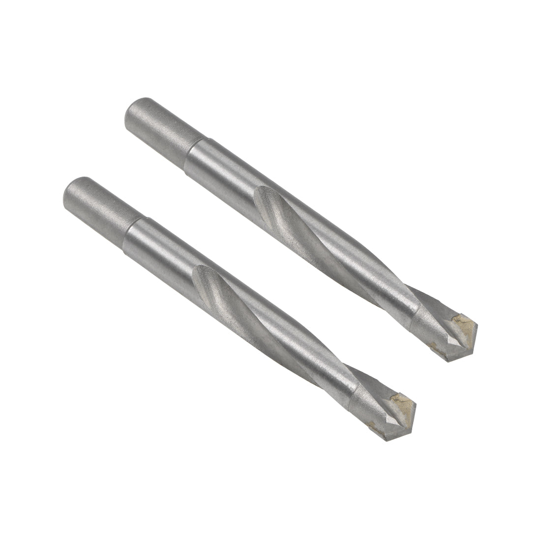 Harfington Carbide Round Shank U-flutes Twist Drill Bit 2pcs