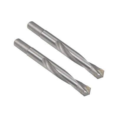 Harfington Carbide Round Shank U-flutes Twist Drill Bit 2pcs