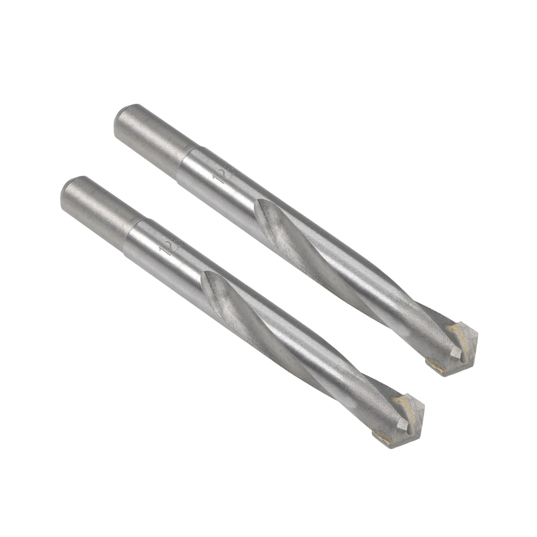 Harfington Carbide Round Shank U-flutes Twist Drill Bit 2pcs