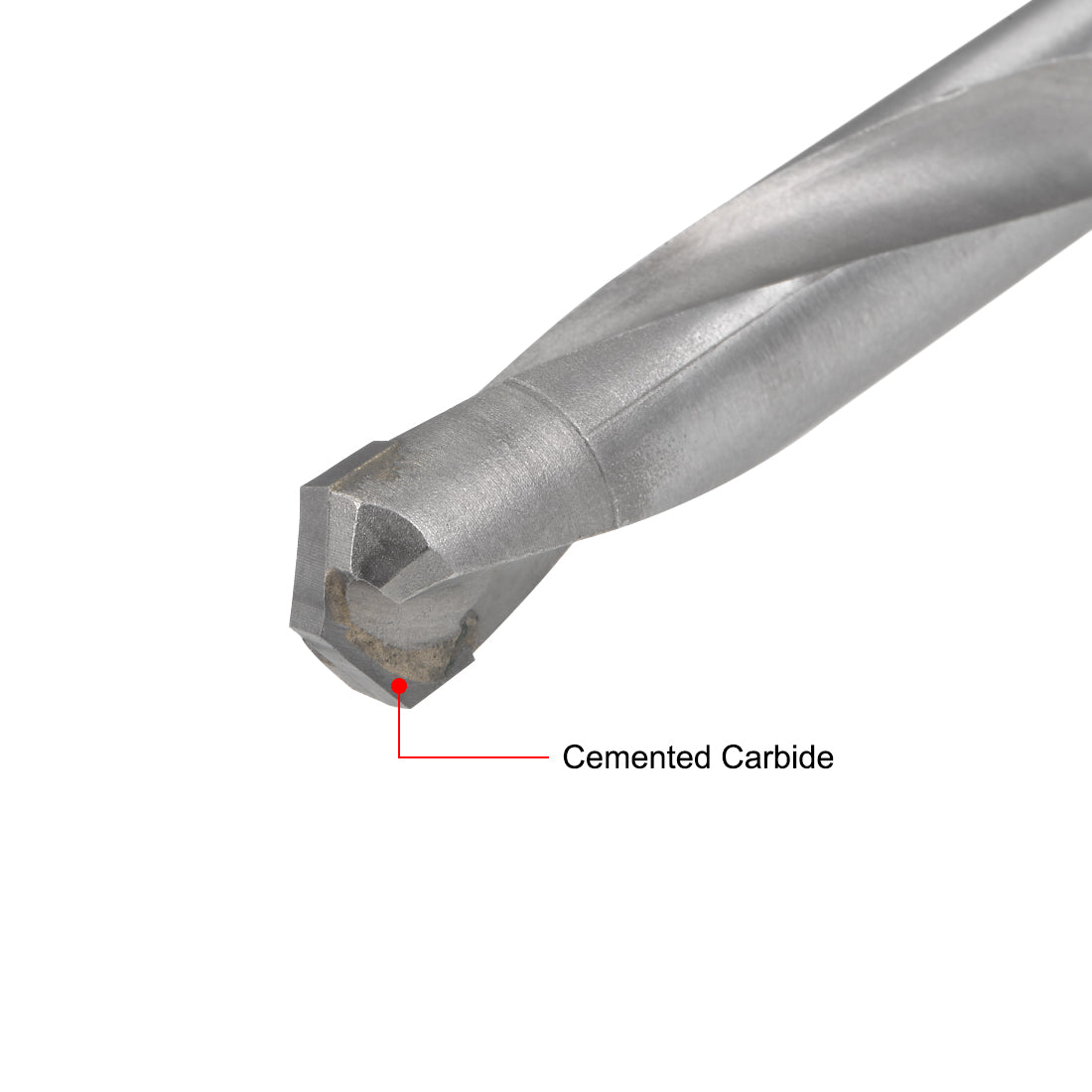 Harfington Carbide Round Shank U-flutes Twist Drill Bit 2pcs