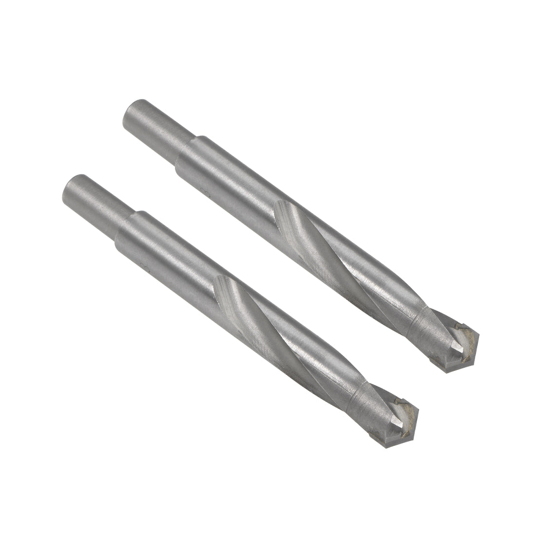 Harfington Carbide Round Shank U-flutes Twist Drill Bit 2pcs