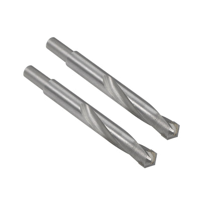 Harfington Carbide Round Shank U-flutes Twist Drill Bit 2pcs