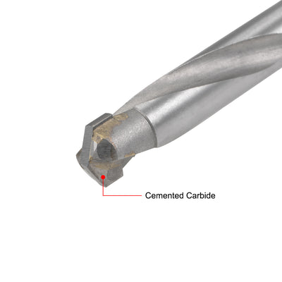 Harfington Carbide Round Shank U-flutes Twist Drill Bit 2pcs