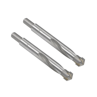 Harfington Carbide Round Shank U-flutes Twist Drill Bit 2pcs