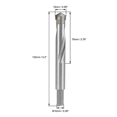 Harfington Carbide Round Shank U-flutes Twist Drill Bit 2pcs