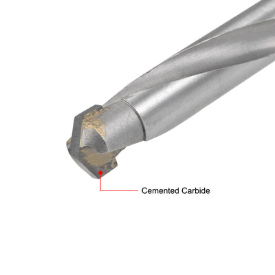 Harfington Carbide Round Shank U-flutes Twist Drill Bit 2pcs