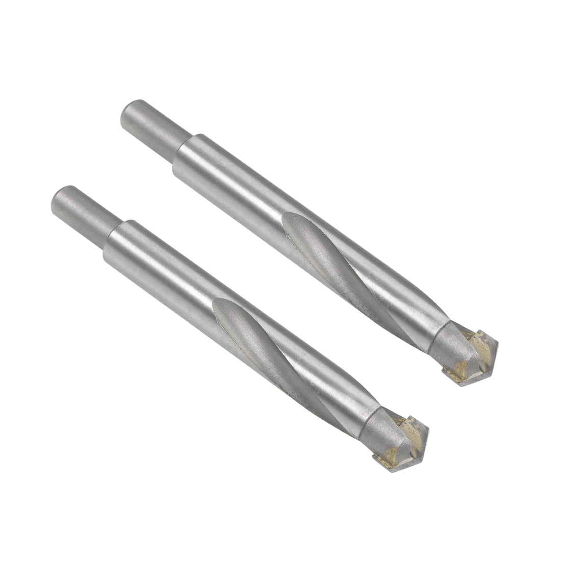 Harfington Carbide Round Shank U-flutes Twist Drill Bit 2pcs