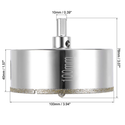 Harfington Diamond Drill Bit Glass Hole Saw with Center Pilot Bit for Tile