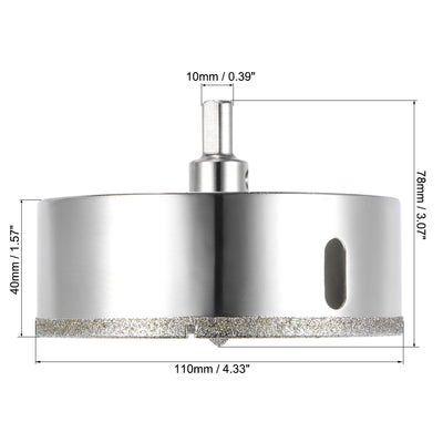 Harfington Diamond Drill Bit Glass Hole Saw with Center Pilot Bit for Tile
